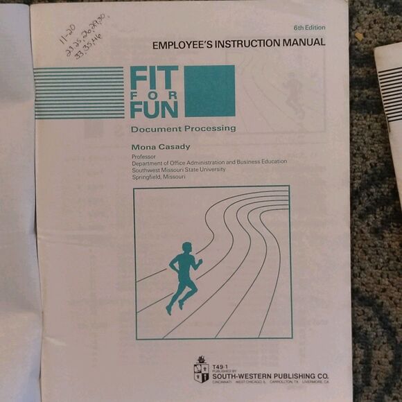 Fit For Fun 6th Edition  Document Processing Mona Casady 2 BOOKS 1 MATERIAL BOOK - Picture 7 of 9